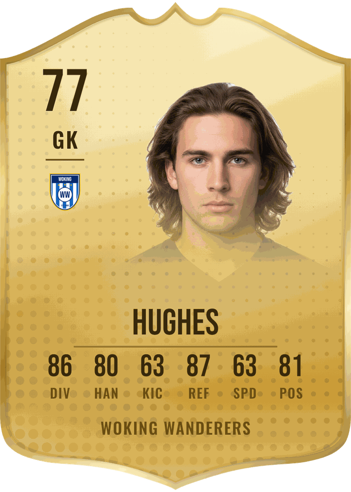 Finished gold player card